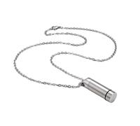 Kfwfuaee - Collana porta profumo in miniatura con meccanismo di sicurezza, accessorio profumato portatile, in acciaio inox, per uno stile di vita attivo, フリーサイズ, Come descritto, Nessuna pietra