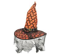 [Kfwfuaee] Cool Witch Hat Velo Tulle Per Le Donne Adolescenti Festa di Halloween Cobb Web Sheer Retro Mago Cosplay Per Gli Uomini