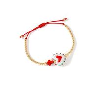 Kfwfuaee Crocifisso con perline multicolore vibranti disegni cuore catena corda regolabile leggero accessorio unisex gioielli spirituali gioielli da polso, Misura unica, come descritto