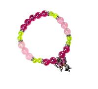 Kfwfuaee Elegante braccialetto di cristallo con ciondolo a farfalla, braccialetto dell'amicizia fatto a mano, per donne e ragazze
