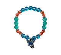 Kfwfuaee Elegante braccialetto di cristallo con ciondolo a farfalla, braccialetto dell'amicizia fatto a mano, per donne e ragazze