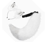 [Kfwfuaee] Fascia in peluche fatta a mano coda di pelliccia per festa di cosplay di Halloween finto