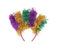 [Kfwfuaee] Fascia per capelli per Mardi Gras Ghirlanda Flapper Copricapo Oversize Tinsel Fascia per feste in maschera