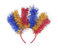 [Kfwfuaee] Fascia per capelli per Mardi Gras Ghirlanda Flapper Copricapo Oversize Tinsel Fascia per feste in maschera