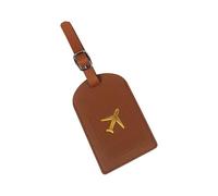 Kfwfuaee Portafoglio con motivo aereo e accenti metallici, in pelle PU resistente agli strappi, Global Journey Essential, elegante custodia per passaporto di sicurezza, marrone, Mass Beauty