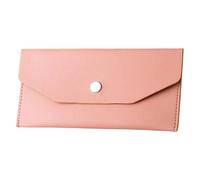 Kfwfuaee Portafoglio in pelle PU per denaro, grande capacità, organizer per contanti, per uomo e donna, bilancio, 17, 9 x 9, 4 cm, compatto, Pinkk