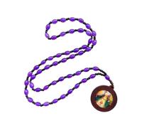 [Kfwfuaee] Rosario con perline e ciondolo in vetro per credenti e persone della chiesa