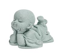 Kfwfuaee Statua buddista di durevolezza scultura in pietra figurina decorativa per ufficio davanzale della finestra ornamento bluestone scultura buddista decorazione