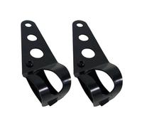 Kfwfuaee Supporto per lampada da 38-45 mm per forcella e testa del motociclo, staffa di montaggio per faro, 1 paio di staffe nere