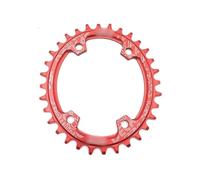 KFXYSM Corona Bicicletta Singolo Corona for Bicicletta da Montagna Rotonda 96bcd BCD 96mm 32/34/36/38T Piastra Parti Guarnitura Bici(32T,Oval Red)