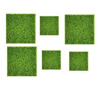 KFXYSM Erba Sintetica per Esterno,Prato Finto 6 Pezzi di erboso Artificiale, Decorazione del Giardino in Miniatura Pavimento 15x15 cm / 30x30cm