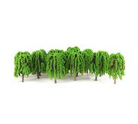 KFXYSM Erba Sintetica per Esterno,Prato Finto Display Modello Albero Cucina Decorazione della casa 25 pz Layout del Paesaggio 3D Verde