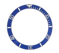 KFXYSM Lunetta di Ricambio,Lunetta dell'Orologio Orologi Neri/Blu/Verdi Sostituire Accessori 38mm Guarda Il Viso Inserto di ghiera in Ceramica per Uomo Automatico 40mm(BlueWhite)