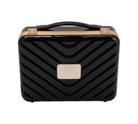 KFXYSM Porta Trucchi da Viaggio Valigia for Il Trucco Portatile con luci, Specchio Trasparente, Apertura a 180°, Ideale for truccatori e cosmetologi. Travel Makeup Bag with LED Mirror(Black)