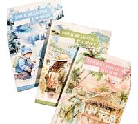KFXYSM Scrapbooking, Stickers Libro di Adesivi Fustellati A Tema Viaggio Four Seasons, Diario Scrapbook, Adesivo Decorativo for Tazze d'Acqua