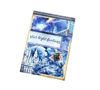 KFXYSM Scrapbooking, Stickers Starry Girl Sticker Book Sei Stile Estetico Decorativo Pet Washi Adesivo Materiale Carta for Scrapbooking Journal