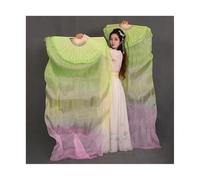 KFXYSM Ventaglio di Danza Ventilatore,Velo Ballo Fan Veli da ventaglio in Pura Seta Naturale Tinti for Donne, for spettacoli di Danza del Ventre, Costumi e Accessori for la, Un Paio(Light Purple,XL)