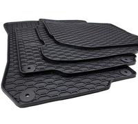 kfz-premiumteile24 Tappetini in gomma di alta qualità, compatibili con Golf 4 (1J) Bora New Beetle (9C), adatti per tutte le stagioni, 100% nero, fissaggio rotondo, con bottone automatico