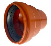 KG Transizione 136 x 110 gres porcellanato PVC-U Connettore | Connettore | con guarnizione | per sistemi di drenaggio esterno | guarnizione in gomma | installazione acque reflue | sistema di tubo