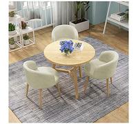 KG7HQRP 1 tavolo e 3 sedie in stile europeo minimalista soggiorno negoziazione reception tavoli e sedie (colore: grigio scuro) (grigio chiaro)