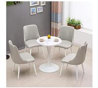 KG7HQRP 1 tavolo e 4 sedie 80 cm tavolo e sedia set dessert negozio sala riunioni hotel caffetteria ufficio salotto (colore : blu) (grigio)