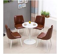 KG7HQRP 1 tavolo e 4 sedie 80 cm tavolo e sedia set dessert negozio sala riunioni hotel caffetteria ufficio salotto (colore : blu) (marrone)