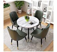 KG7HQRP 1 tavolo e 4 sedie balcone ufficio biblioteca casa ristorante reception bellezza deposito multi-livello tavolo rotondo 80 cm (colore: bianco) (verde militare)