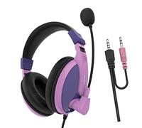 KG7HQRP Bass Stereo Over-Ear Gaming Wired 3.5Mm Cuffie Auricolare con Microfono per Bambini - Viola/Bianco (Viola)