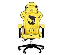 KG7HQRP Casa di ristrutturazione Sedia da gioco gialla Sedia da gioco Carina Sedia da computer Sedia per trasmissione dal vivo per la casa Anchor Lift Sedia da ufficio girevole per ufficio domestico