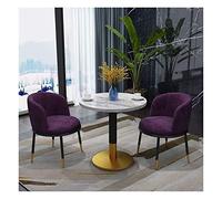 KG7HQRP Casa Soggiorno Tavoli e sedie Cucina Tavolo da pranzo 3 pezzi Semplice Reception Tavolo per il tempo libero Caffetteria Salone di bellezza Lounge (colore: verde) (viola)