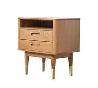 KG7HQRP Comodini per camera da letto, set di comodino in legno con cassetti, comodino alto con armadio aperto a 2 cassetti