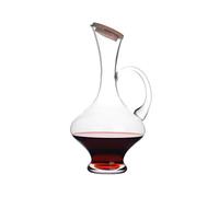 KG7HQRP Decanter per vino in vetro senza piombo, 1,7 litri, aeratore per vino trasparente, facile da versare, contenitore per decantare vini rossi