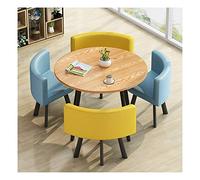 KG7HQRP Home Tavolo rotondo e sedia combinazione soggiorno cucina tavolo da pranzo e sedia set 4 balcone bar semplice ufficio reception (colore: stile F) (stile C)