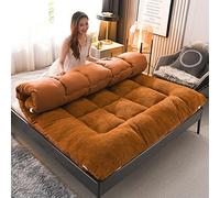 KG7HQRP Materasso futon spesso, materasso tatami pieghevole, morbido per l'inverno, arrotolabile, per dormitorio studentesco (king size, A) (B completo)
