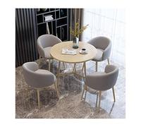 KG7HQRP Mobili Soggiorno Tavolo e Sedia Set Balcone Cafe Casual Minimalista Ufficio Reception Tavolo Cortile Corridoio Esterno Western (colore: rosso) (Grigio)