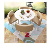 KG7HQRP Negotiate tavolo e sedia combinazione soggiorno tavolo da pranzo rotondo e sedie un tavolo e due sedie balcone ufficio salotto (colore: verde) (Kaki)