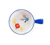 KG7HQRP Piatti in ceramica ciotola per noodle istantanei per uso domestico creativo manico ciotola cottura colazione da forno da forno ciotola insalata di frutta (colore: D) (I)