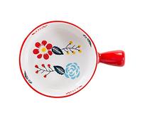 KG7HQRP Piatti in ceramica istantaneo ciotola per noodle per uso domestico creativo manico ciotola cottura colazione da forno da forno ciotola insalata di frutta (colore: D) (K)