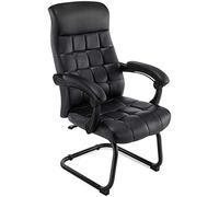 KG7HQRP Ristrutturazione casa sedia da ufficio sedia da gioco articolata ergonomica in pelle sedia da ufficio casa vegana imbottita Executive conferenza elegante (colore: nero)