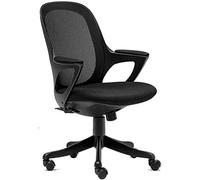 KG7HQRP Ristrutturazione casa sedia da ufficio sedia da gioco regolabile in altezza sedia da ufficio per computer sedia da ufficio design ergonomico sedia girevole da scrivania (colore: nero)