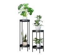 KG7HQRP Rusoof - Tavolo a nido in metallo, per soggiorno, camera da letto, casa, ufficio, set da due pezzi, impermeabile, colore: nero