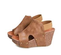 KG7HQRP Sandali con zeppa con plateau e tacco alto 9 cm tacco alto bocca di pesce retrò scarpe da donna sandali con plateau (colore: bianco crema, taglia: 38 codice) (codice E 39)