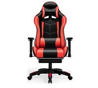 KG7HQRP Sedia da computer per la ristrutturazione della casa, sedia da gioco, sedia da gioco, sedia da ufficio, con schienale alto, in pelle PU per colore rosso