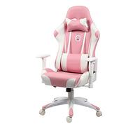 KG7HQRP Sedia da gioco per computer da donna, in pelle PU, con schienale alto, ergonomica, girevole, reclinabile, con poggiatesta e supporto lombare, stile racing esports, sedia da ufficio con altezza