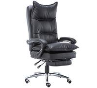 KG7HQRP Sedia da ufficio ergonomica per la ristrutturazione della casa, con schienale alto più grande e braccioli più grandi (con poggiapiedi), marrone