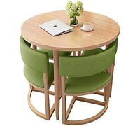 KG7HQRP Set da 5 pezzi tavolo e sedie da negoziazione moderno tavolo rotondo sedia combinazione piccola famiglia tavolo da pranzo e tavolo (colore: E) (A)