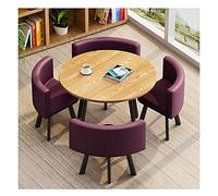 KG7HQRP Set da pranzo per piccoli spazi, scrivanie e sedie da cucina, set per salotti, supermercati, negozi di torte, negozi di tè, negozi di abbigliamento, bar e uffici (colore: viola)
