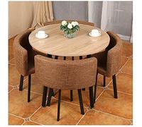 KG7HQRP Set di 4 mobili da caffè 90 cm tavolo rotondo soggiorno cucina di casa negozio di abbigliamento hotel corridoio appartamento negozio di dessert