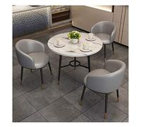 KG7HQRP Set di 4 tavolini da caffè e sedie in stile moderno e minimalista, decorazione per la casa, tavolo da pranzo e sedia, negoziazione per visitatori d'affari, 80 cm (colore: arancione) (grigio