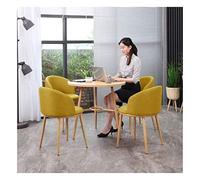 KG7HQRP Set di 5 tavoli da pranzo e sedie per ricevimento e tempo libero, ufficio, salotto, sala riunioni, tavolino da caffè e sedia, combinazione 80 cm (colore: verde) (giallo)